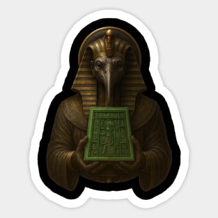 The Emerald Tablets Of Thoth the Atlantean, Ancient Egypt Alchemy, Occult Atlantis Sticker